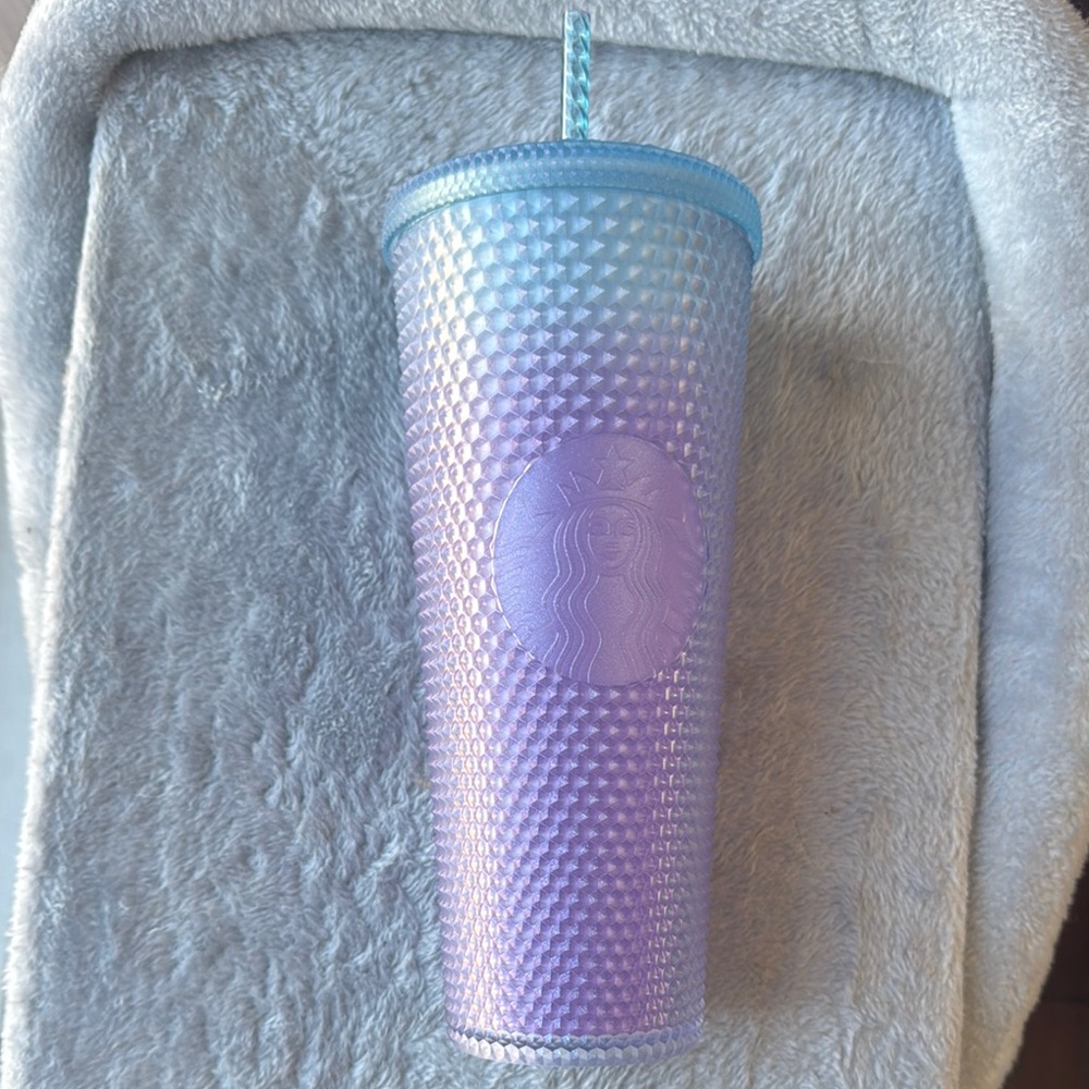 Starbucks Blue/Purple studded Iridescent Tumbler with Straw Brand new unused
